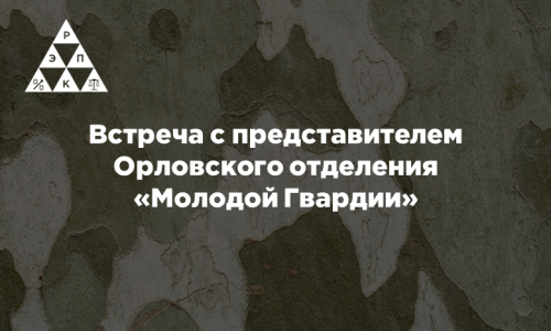 Встреча с представителем Орловского отделения «Молодой Гвардии»